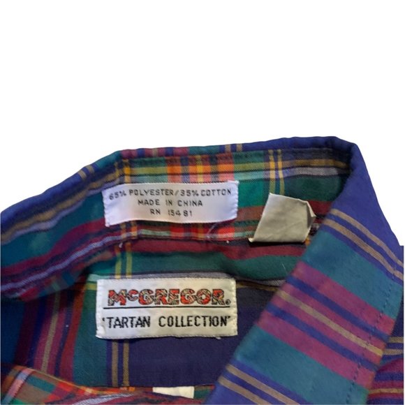 Vintage Mcgregor Tartan Collection Button Down Shirt M - Picture 3 of 5